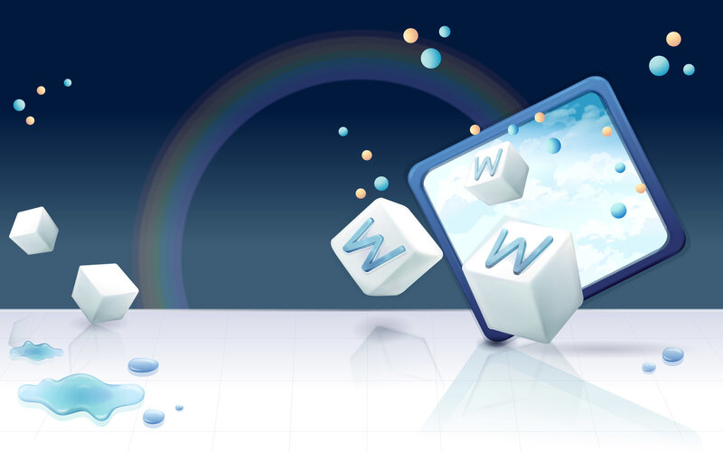 White Cubes with W Letters