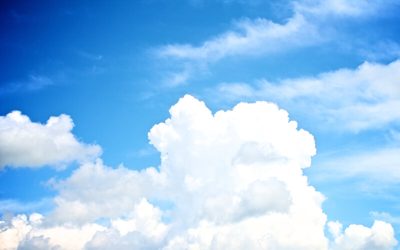 White Cumulus Clouds — Serene