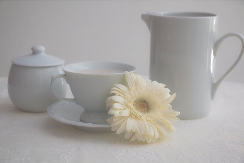 White Cup and Flower