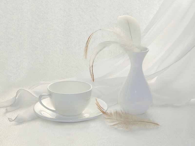 White Cup and Vase
