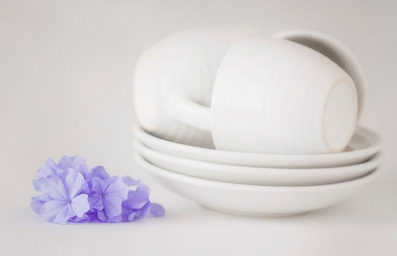 White Cups and Saucers