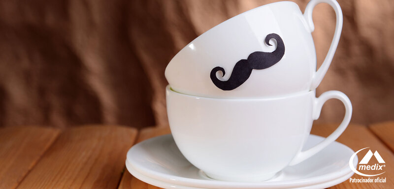 White Cups with Mustache