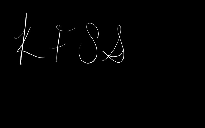 White Cursive Letters