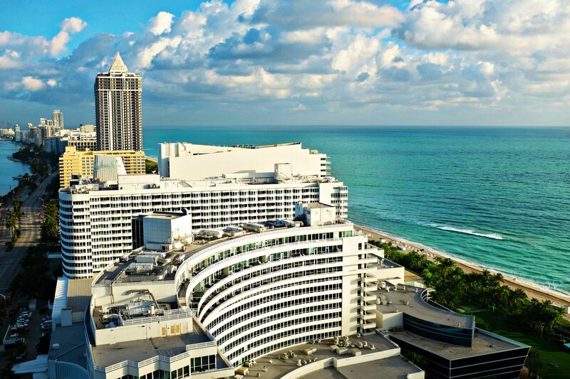 White Curved Hotel Building