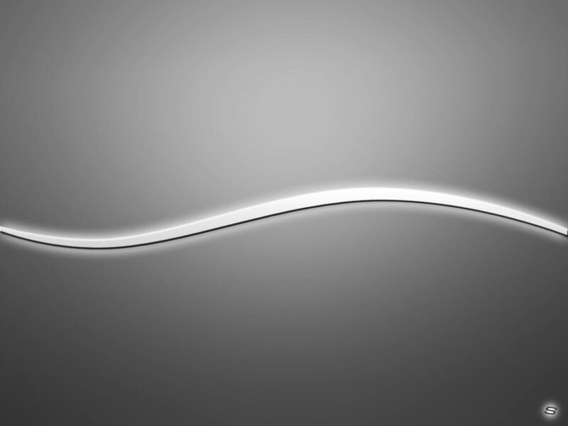 White Curved Line — Gray