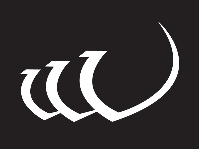 white curved lines on black