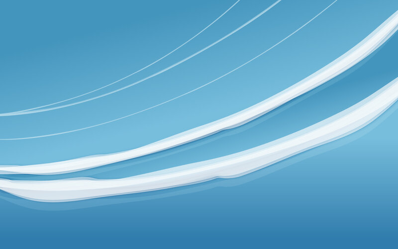 White Curved Lines on Blue