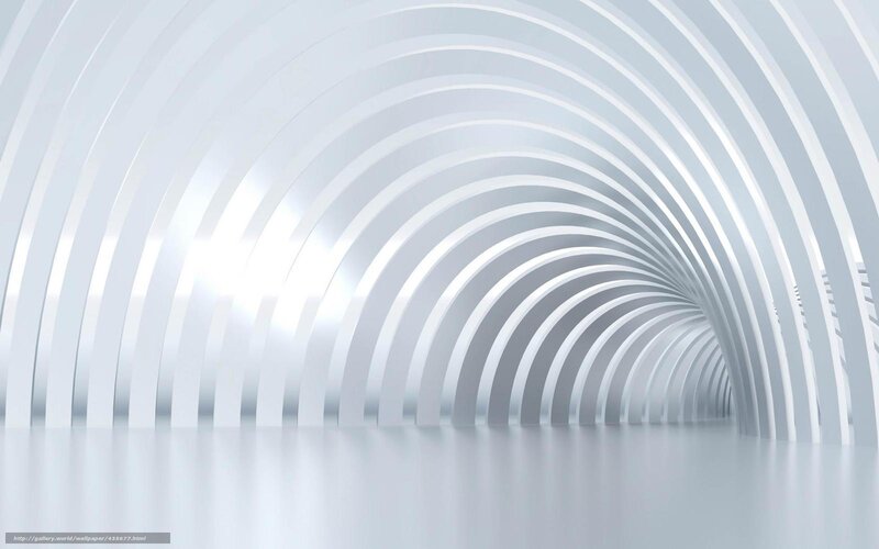 white curved tunnel architecture