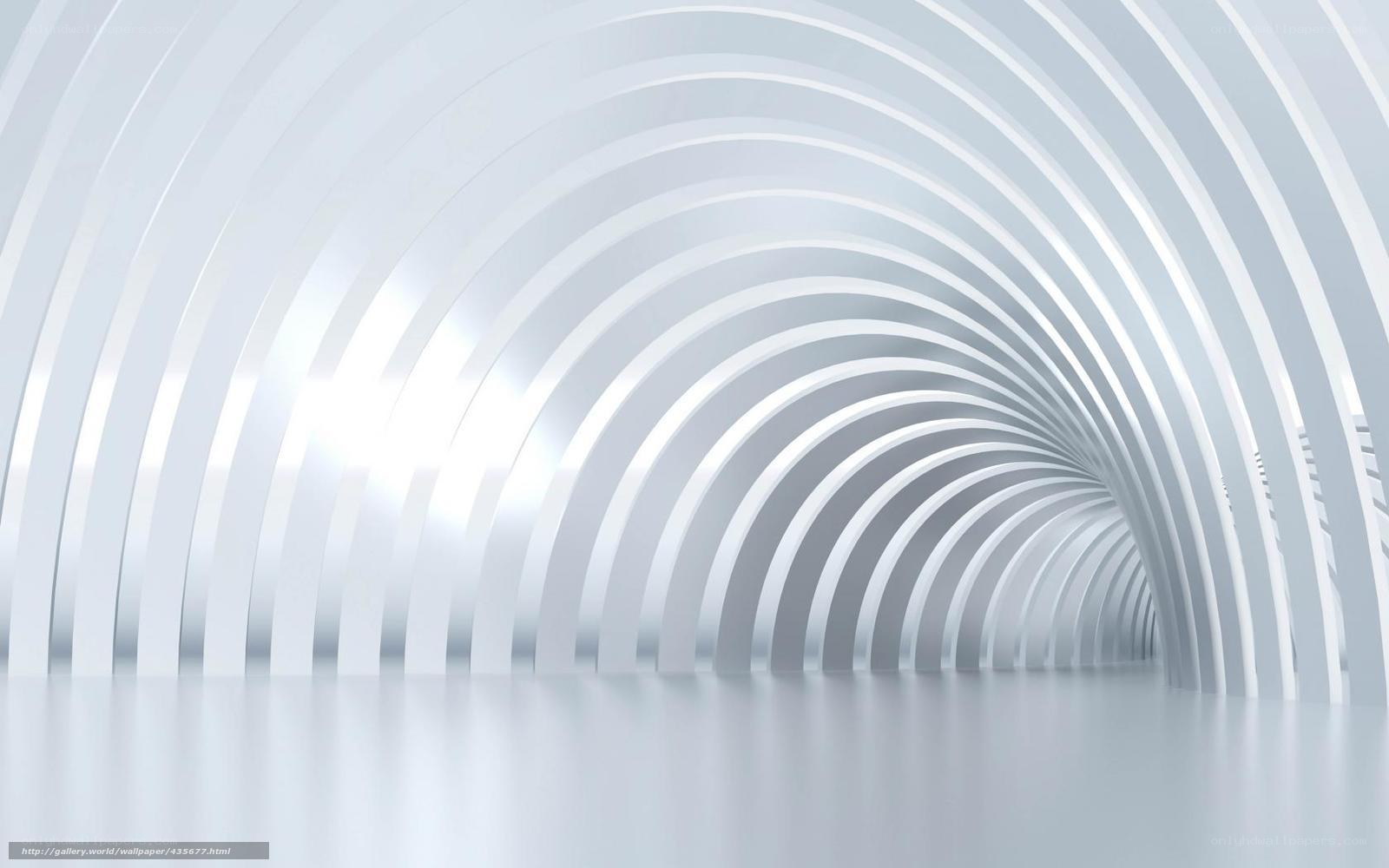 white curved tunnel architecture