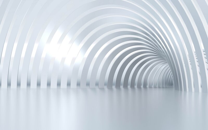 White Curved Tunnel — Serene