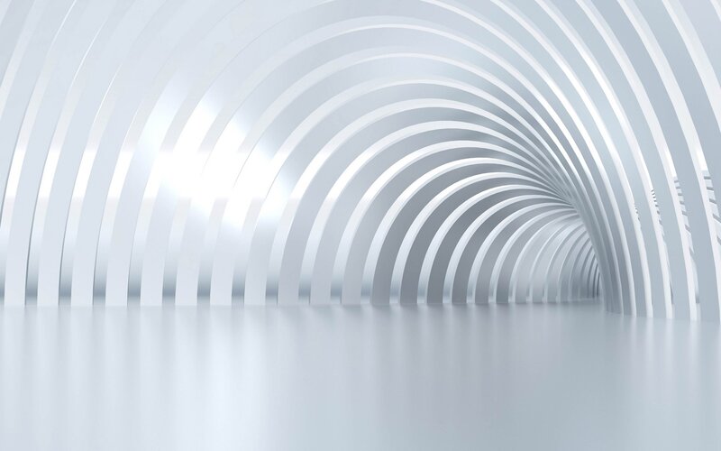White Curved Tunnel