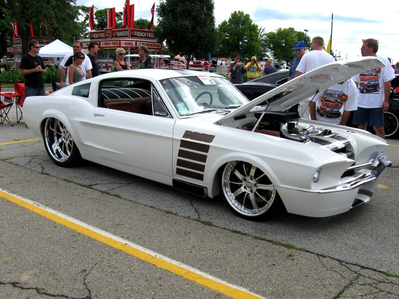 White Custom Car — Outdoor
