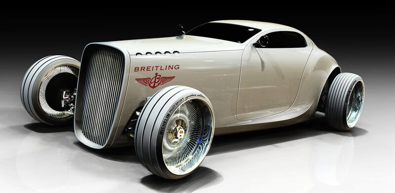 White Custom Hot Rod — Dramatic