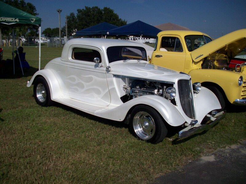 White Custom Hot Rod