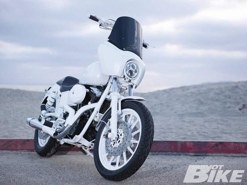 White Custom Motorcycle — Serene, Afternoon