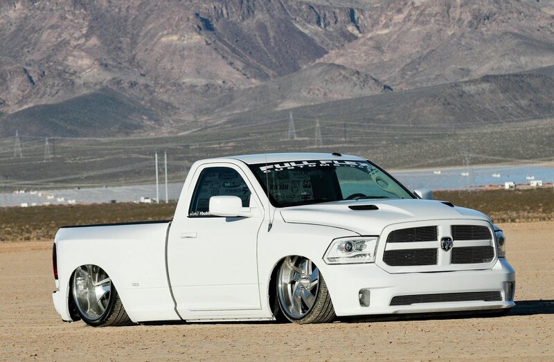White Custom Pickup Truck — Dramatic, Afternoon, Photograph