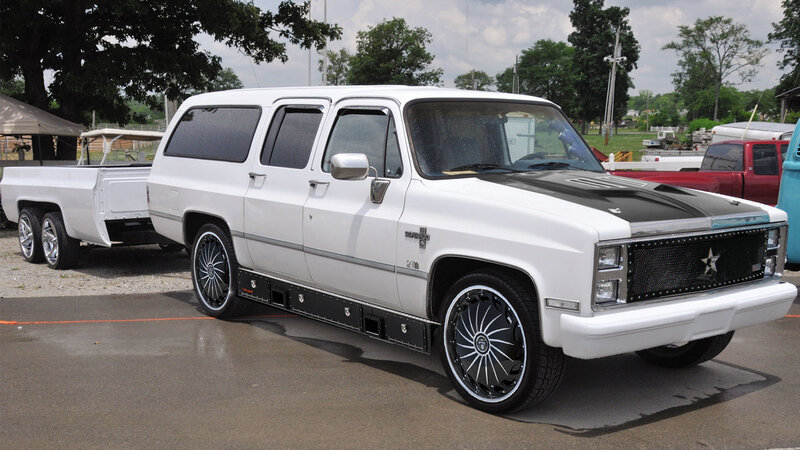 White Custom Pickup Truck — Outdoor, Afternoon