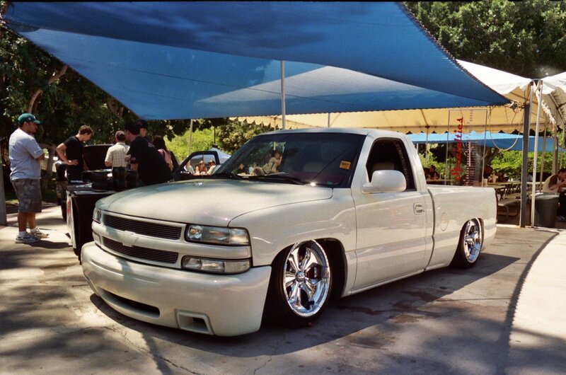 White Custom Pickup Truck — Outdoor