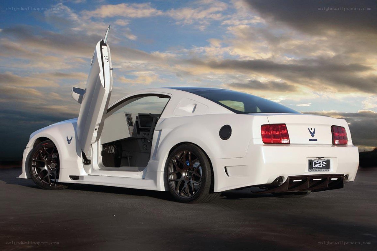 white custom sports car