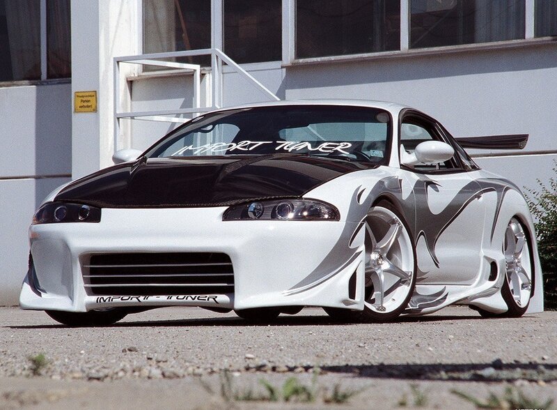 white custom sports car