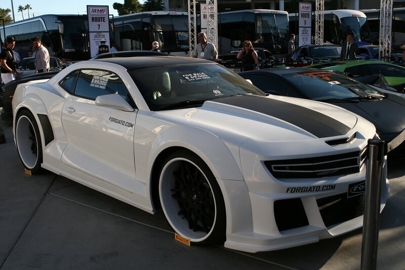 White Custom Sports Car — Outdoor