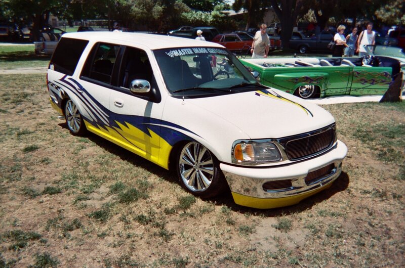 White Custom Suv