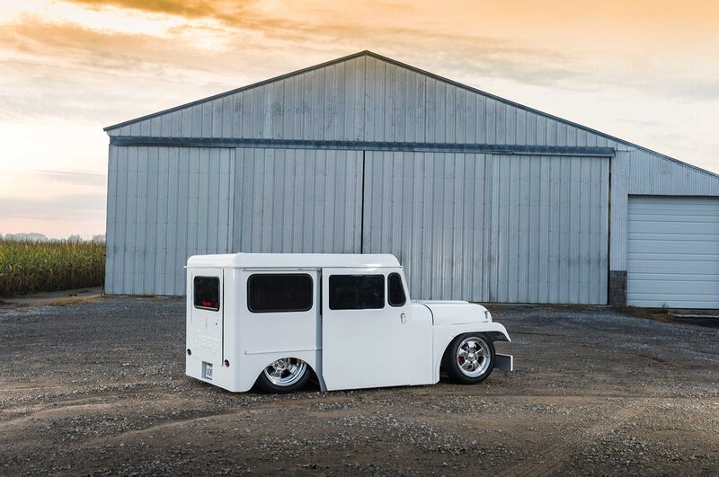 White Custom Truck — Dramatic