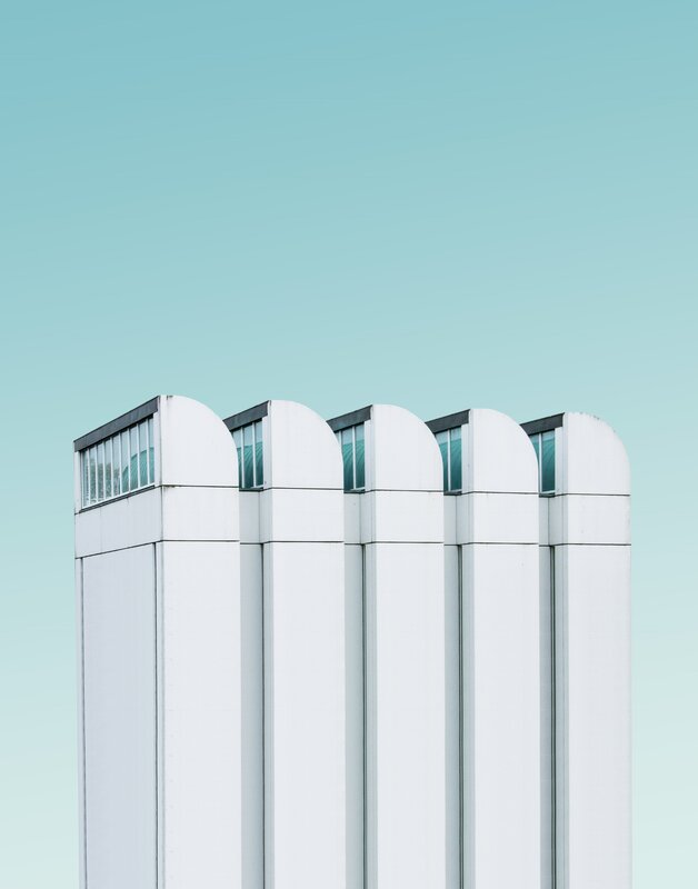 White Cylindrical Towers