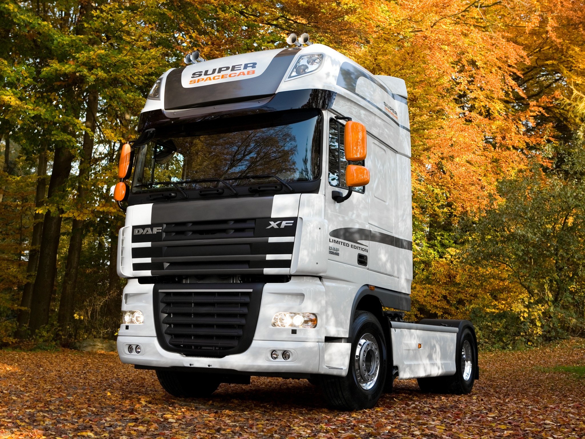 White DAF Super Spacecab truck