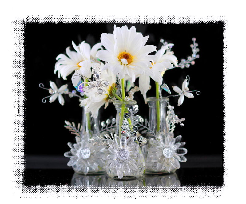 White Daisies in Vases — Serene