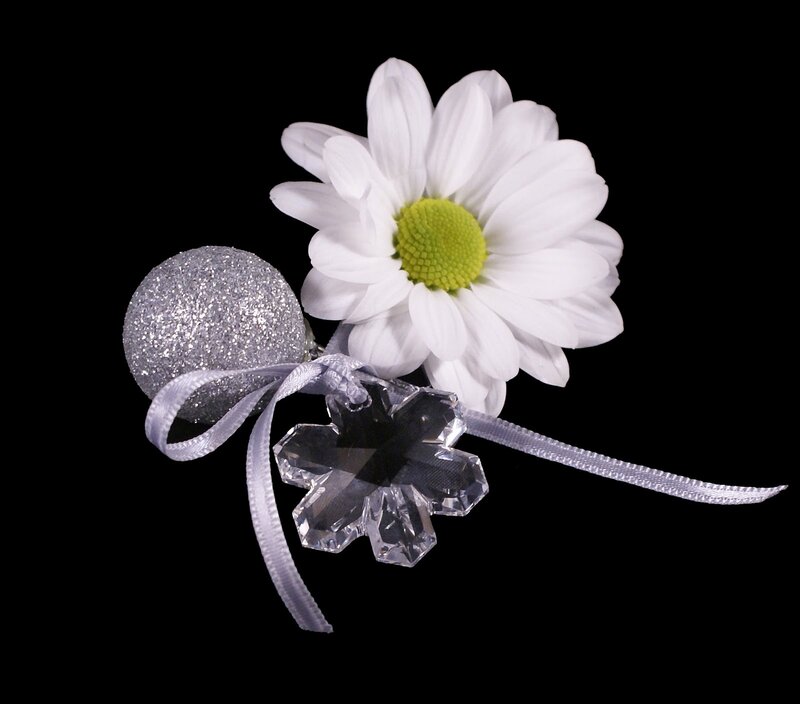 White Daisy with Ornaments
