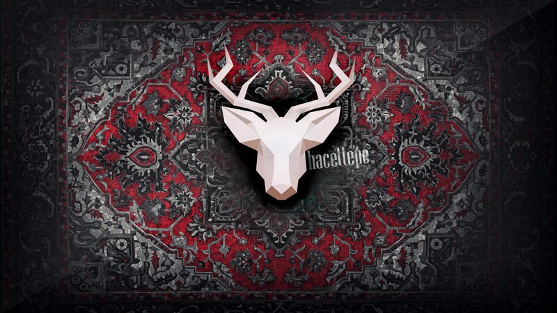 White Deer Head — Red