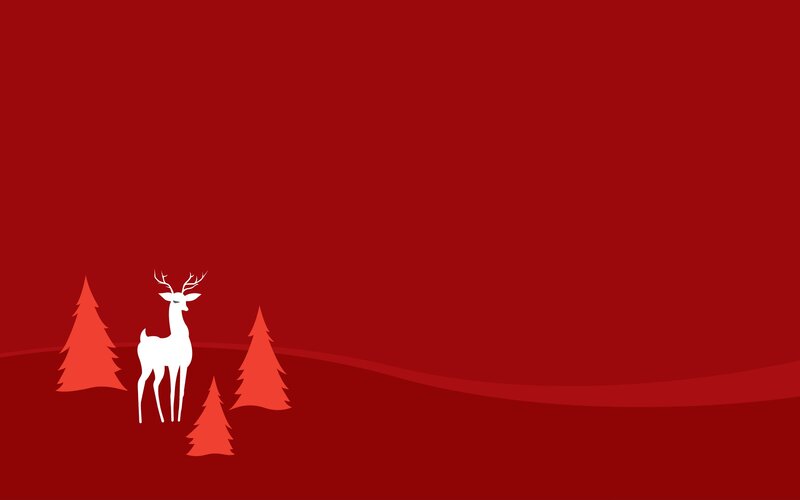 white deer in red forest