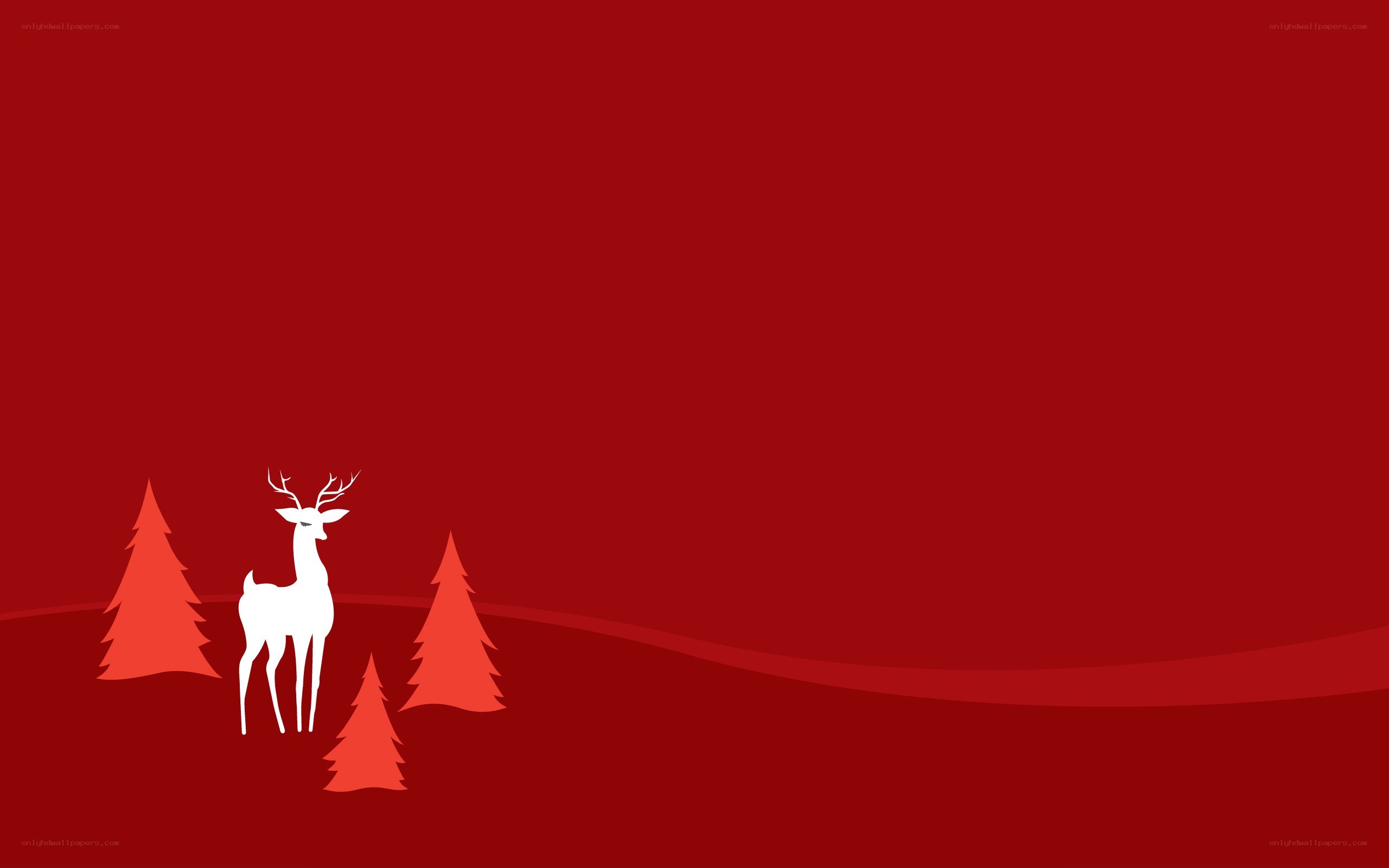 white deer in red forest