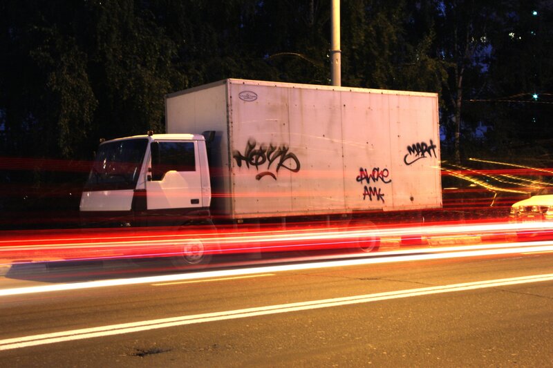 White Delivery Truck — Dynamic