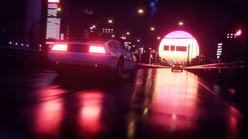 White Delorean Car