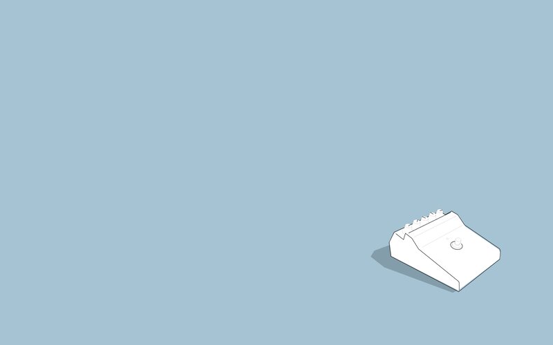 white device on blue background