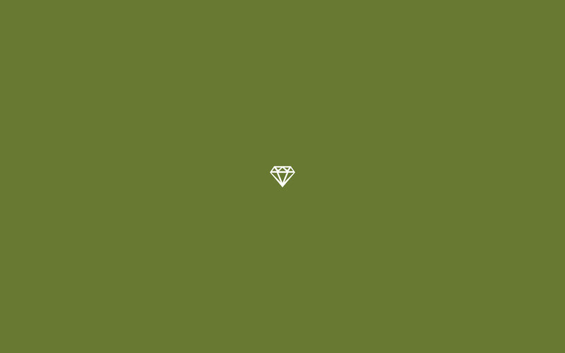 white diamond icon on green
