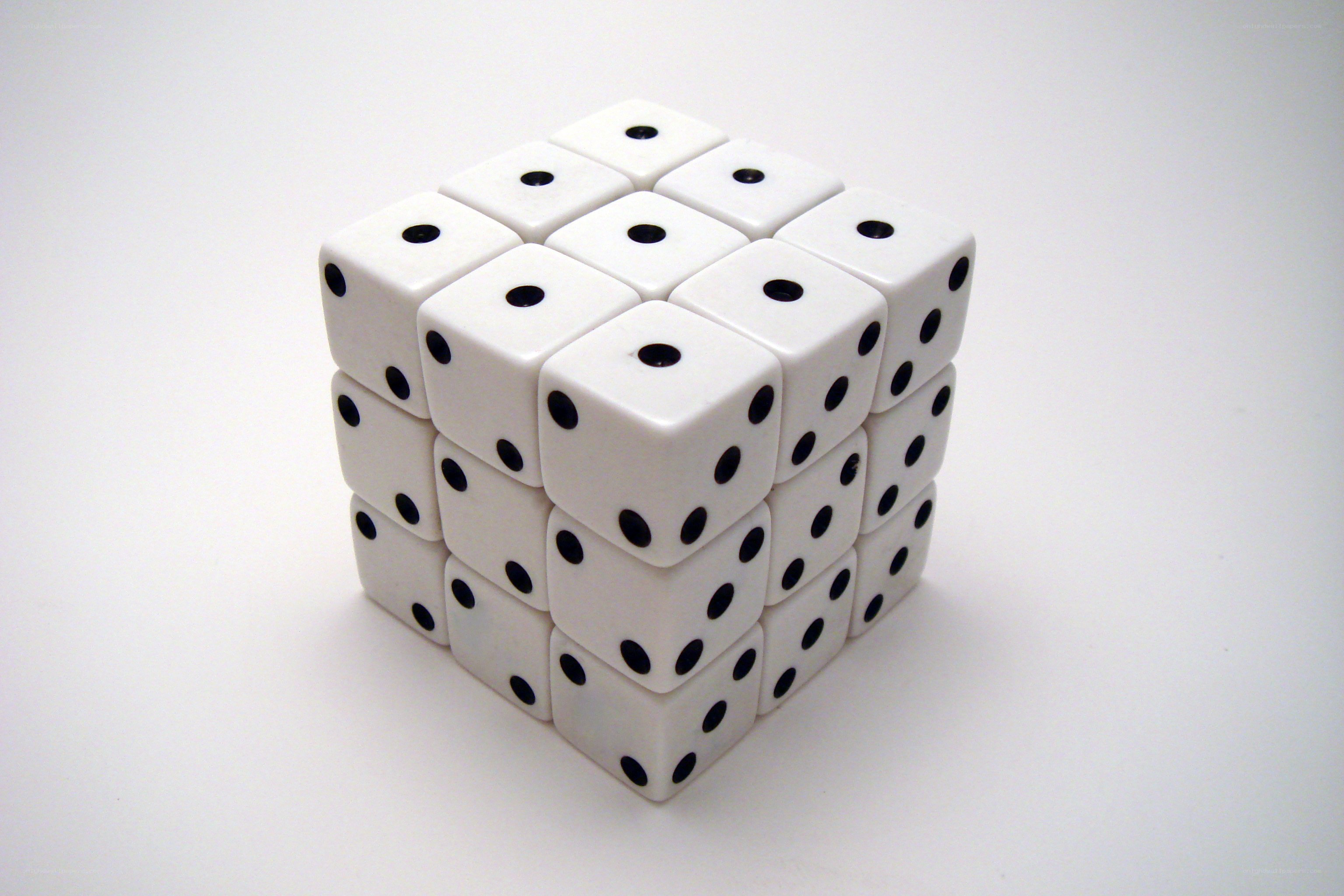 white dice cube