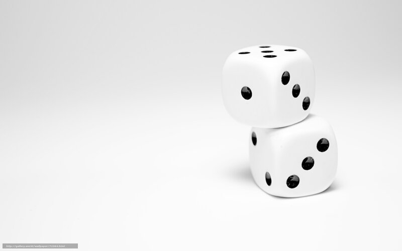 white dice on white background