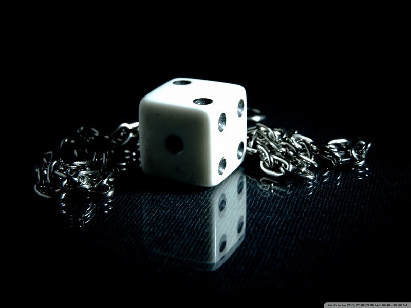 White Die with Chain