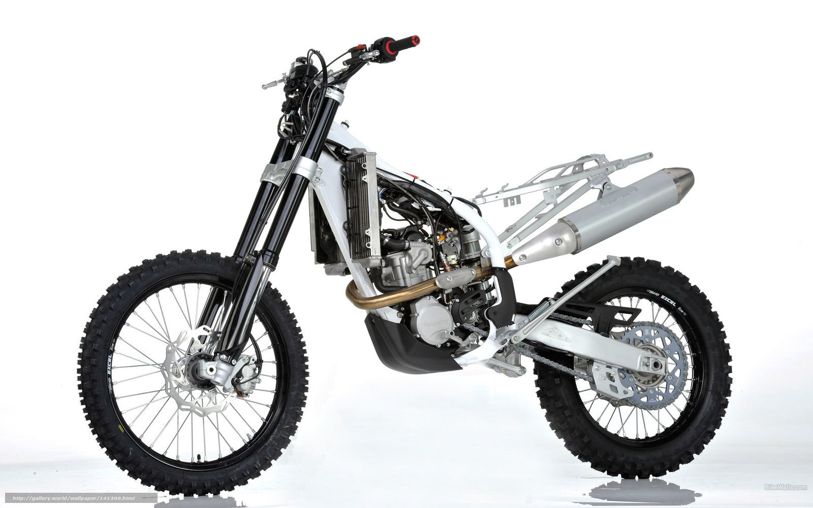 white dirt bike frame