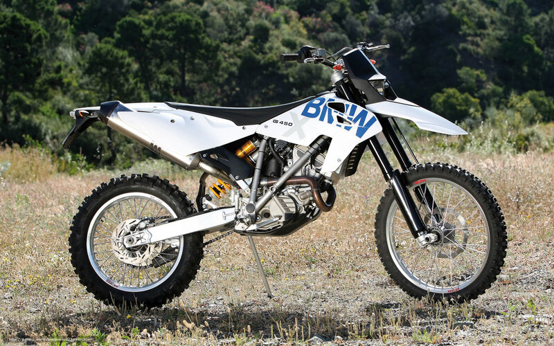 white dirt bike in field