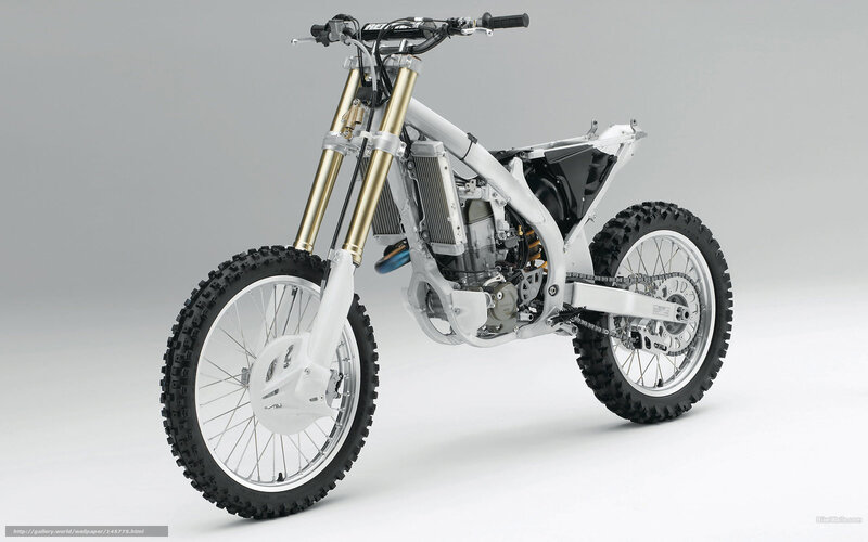 White Dirt Bike — Neutral, Photograph, Handlebars, Engine