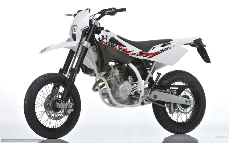 White Dirt Bike — Neutral, Photograph, Motorcycle, Seat