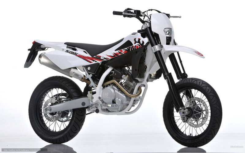 White Dirt Bike — Neutral, Photograph, Motorcycle