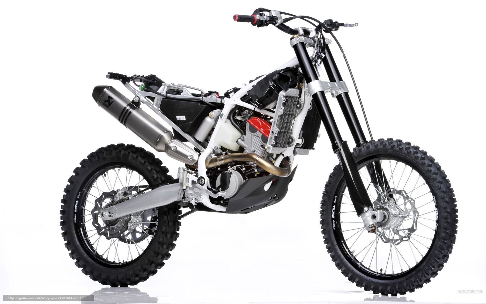 white dirt bike side view