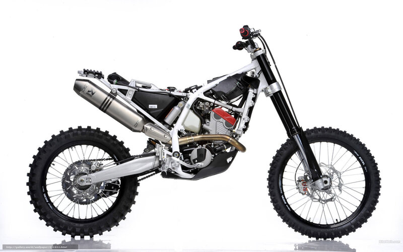 white dirt bike side view