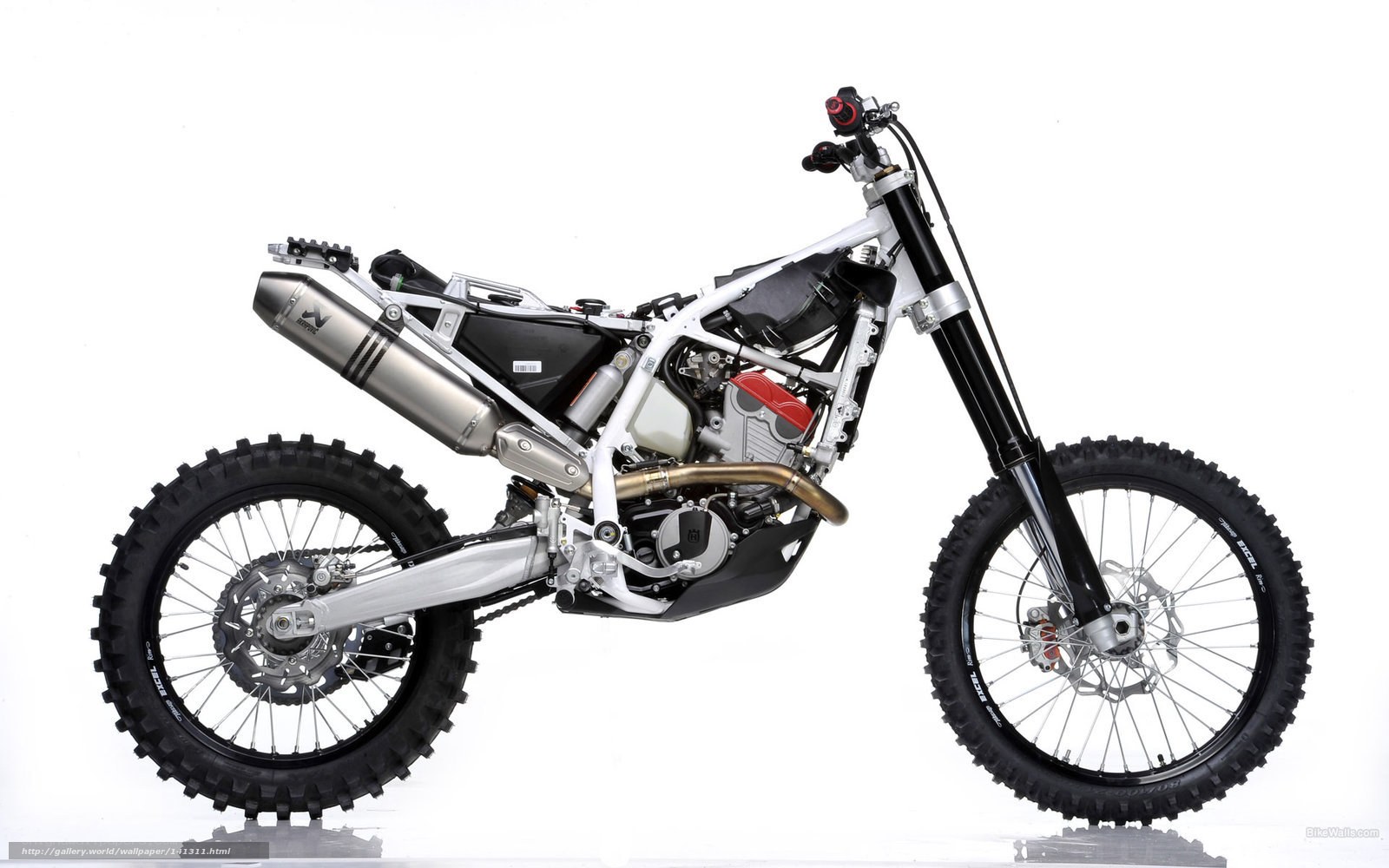 white dirt bike side view