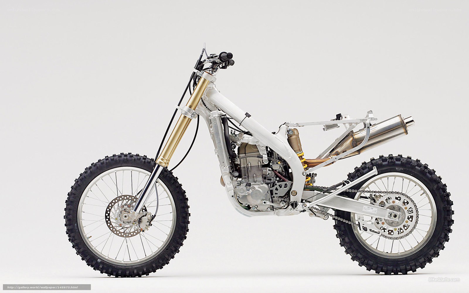 white dirt bike side view